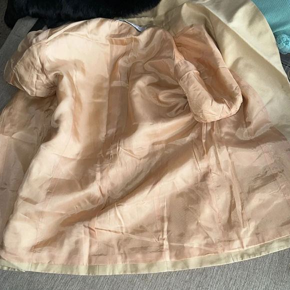 Vintage Guy Laroche Paris Cotton & silk blazer short sleeve cream size small - Picture 11 of 12